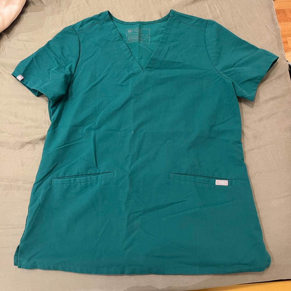 Figs Hunter Green Casma Scrub Top